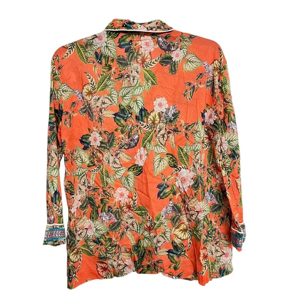 Johnny Was‎ Workshop Floral Long Sleeve Button Down Shirt